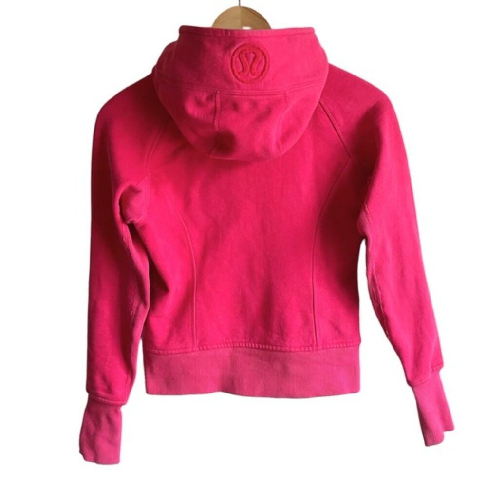 Lululemon Scuba Hoodie Size 2 Pink Raspberry Glo Light - Picture 8 of 13